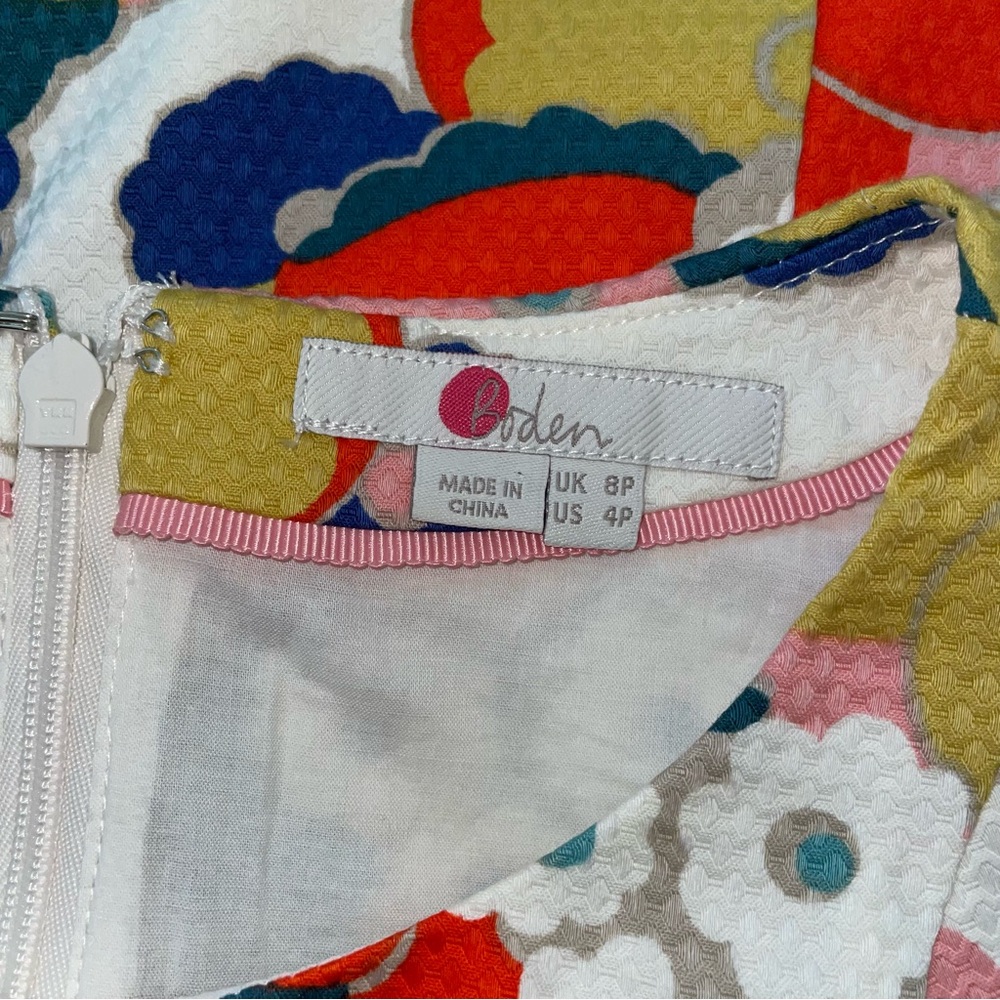 Boden floral multicolor dress size 4P - Picture 8 of 16